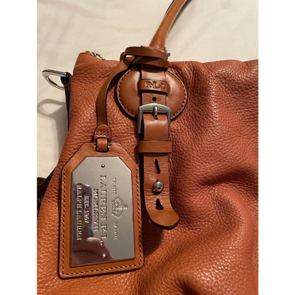 Lauren Ralph Lauren Leather Handbag in Camel brown - Picture 3 of 12